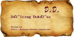 Délczeg Dukász névjegykártya